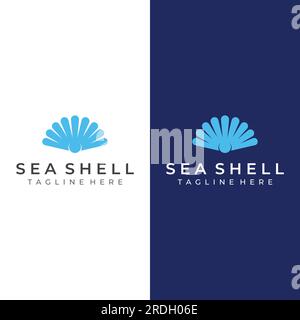 Logo Pearl Sea Shell, con modifica delle illustrazioni vettoriali. Illustrazione Vettoriale
