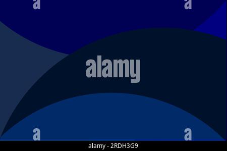 Sfondo astratto con forme tonde blu navy. Foto Stock