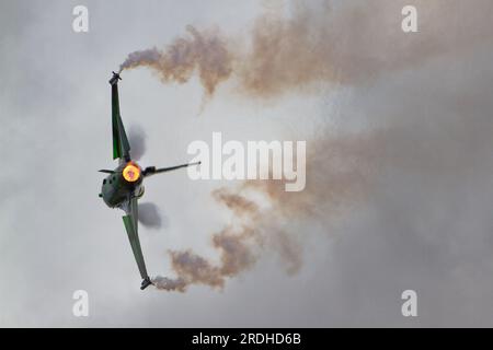 F-16AM Fighting Falcon dell'aeronautica belga in esposizione al Royal International Air Tattoo 2023. Foto Stock