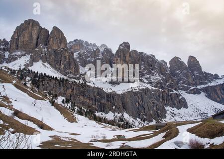 Foto dei Monti di Selva di Val Gardena. Foto Stock