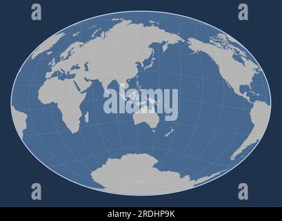 Forma della piastra tettonica Timor sulla mappa del contorno solido nella proiezione Fahey Oblique centrata a livello meridionale e latitudinale. Illustrazione Vettoriale