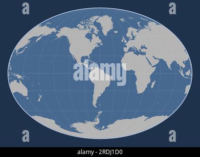 Forma della piastra tettonica delle Shetland sulla mappa di contorno solido nella proiezione Fahey centrata meridionalmente. Illustrazione Vettoriale