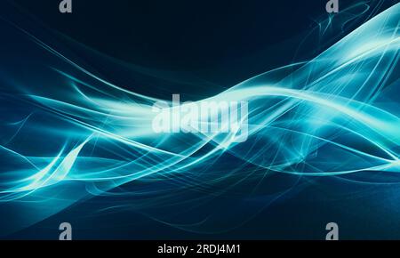 Sfondo ondulato astratto bellissimo effetto luminoso colorato delle luci rosse e del flash blu. Sfondo con elementi di design volanti.sfondo blu .sfondo Foto Stock