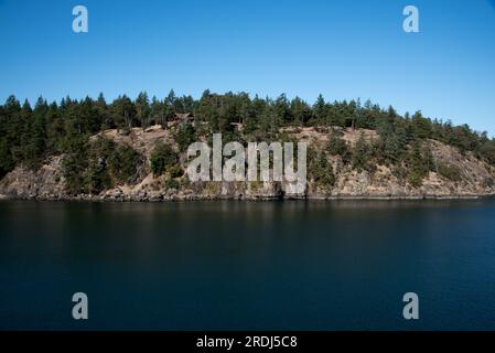 Le isole Gulf sono un gruppo di isole canadesi nel Mare di Salish tra l'isola di Vancouver e la costa continentale della Columbia Britannica. Foto Stock