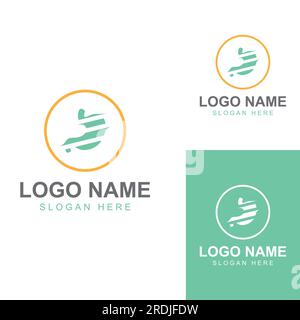 design del logo per la salute dello stomaco e la cura dello stomaco Illustrazione Vettoriale