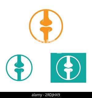 Icona del logo osseo design vettoriale Illustrazione Vettoriale