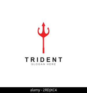 Logo Trident con design vettoriale. Illustrazione Vettoriale