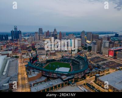 7 settembre 2020, Detroit, Michigan, USA: Il Comerica Park è un campo da baseball all'aperto situato nel centro di Detroit. Serve come sede dei Detroit Foto Stock