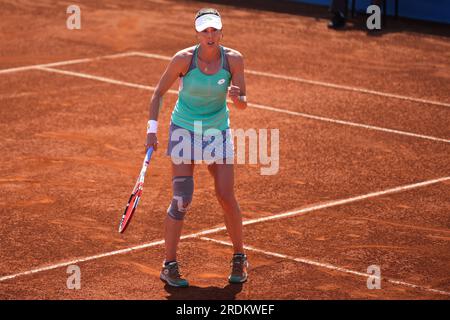 21 luglio 2023, Nizza, Provence-Alpes-CÃ d'Azur, FRANCIA: ALIZE CORNET dalla Francia durante la Hopman Cup 2023, ITF World Mixed Team Championships il 21 luglio 2023 al Nice Lawn Tennis Club di Nizza, Francia (immagine di credito: © Emilie Lohmann/ZUMA Press Wire) SOLO USO EDITORIALE! Non per USO commerciale! Foto Stock