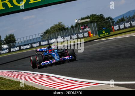 Budapest, Rieti, Ungheria. 21 luglio 2023. Esteban Ocon (fra) Alpine A523.durante le prove libere 3, sabato 22 luglio FORMULA 1 QATAR AIRWAYS GRAN PREMIO D'UNGHERIA 2023 - Lug 21 - Lug 23 2023 Hungaroring, Budapest, Ungheria (Credit Image: © Alessio De Marco/ZUMA Press Wire) SOLO USO EDITORIALE! Non per USO commerciale! Foto Stock