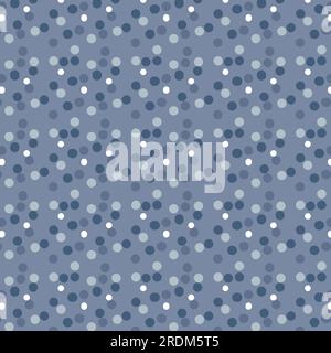 Motivo a punti Polka blu grigia. Sfondo casuale Small scattered Dots Celebration Confetti Illustrazione Vettoriale