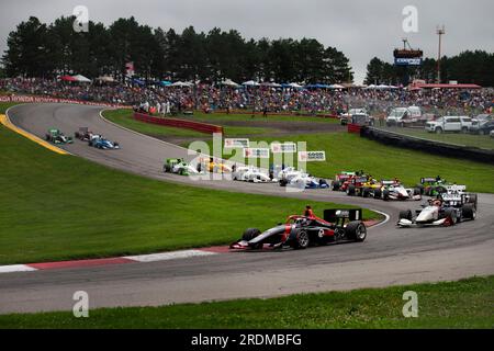 2 luglio 2023, Lexington, OH, Stati Uniti d'America: 02 luglio 2023-Lexington, OH: CHRISTIAN RASMUSSEN (6) di Copenaghen, Danimarca guida in pista durante la Honda Indy 200 al Mid-Ohio al Mid-Ohio Sports Car Course di Lexington OH. (Immagine di credito: © Walter G. Arce Sr./ZUMA Press Wire) SOLO USO EDITORIALE! Non per USO commerciale! Foto Stock