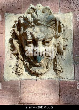 Neptun Brunnen am Städtisches Wasserwerk nel Baden-Baden Foto Stock