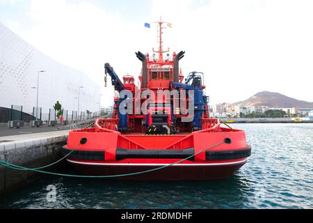 Un rimorchiatore SAR (Ocean Going Search and Rescue) attraccato a Las Palmas, Isole Canarie, Spagna. Foto Stock