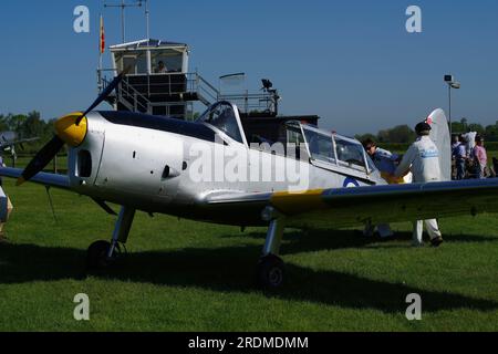 De Havilland Chipmunk, T10, WD322, SP-YAC, Old Warden, Biggleswade, Bedfordshire, Inghilterra. Foto Stock