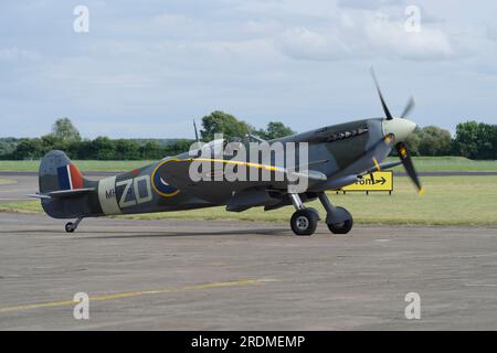 Vickers Supermarine Spitfire IX, MH434, G-ASJV, Flying Legends 2023, Church Fenton, Inghilterra, Foto Stock