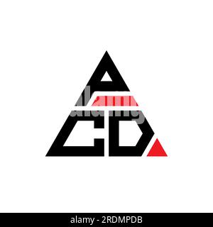 PCD, logo PCD, lettera PCD, triangolo PCD, triangolo PCD, triangolo PCD, Logo di gioco PCD, vettore PCD, font PCD, logo PCD, monogramma PCD, Logo tecnologia PCD, P Illustrazione Vettoriale