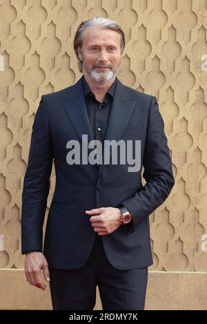 Londra, Regno Unito. 26 giugno 2023. Mads Mikkelsen partecipa all'Indiana Jones e al Dial of Destiny UK Premiere Arrivals al Cineworld, Leicester Square a Londra, in Inghilterra. Crediti: S.A.M./Alamy Live News Foto Stock