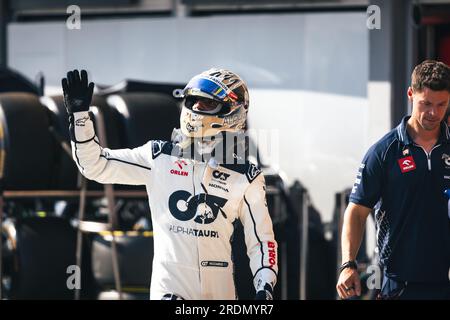 Budapest, Ungheria. 22 luglio 2023. Daniel Ricciardo (AUS) AlphaTauri. 22.07.2023. Campionato del mondo di formula 1, Rd 12, Gran Premio d'Ungheria, Budapest, Ungheria, Giorno di qualificazione. Il credito fotografico dovrebbe essere: XPB/Press Association Images. Credito: XPB Images Ltd/Alamy Live News Foto Stock