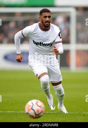 Il West Ham United ha detto Benrahma durante la partita amichevole di pre-stagione al Chigwell Construction Stadium, Dagenham. Data foto: Sabato 22 luglio 2023. Foto Stock