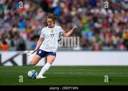 22 luglio 2023: Andi Sullivan (USA) controlla la palla durante una partita del gruppo e - Coppa del mondo femminile FIFA Australia e nuova Zelanda 2023, USA vs Vietnam, a Eden Park, Auckland, nuova Zelanda. Kim Price/CSM Foto Stock