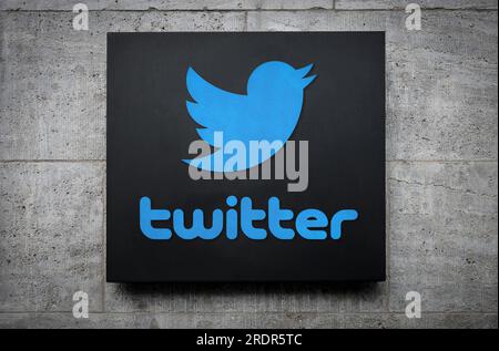 Twitter - servizio di social media e social network Foto Stock