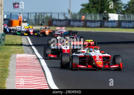 02 BEGANOVIC Dino (swe), Prema Racing, Dallara F3, azione durante il 7° round del Campionato FIA di Formula 3 2023 dal 21 al 23 luglio 2023 sull'Hungaroring, a Mogyorod, Ungheria - foto Sebastian Rozendaal / Dutch Photo Agency / DPPI Foto Stock