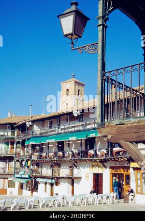 Plaza Mayor. Chinchon, provincia di Madrid, Spagna. Foto Stock