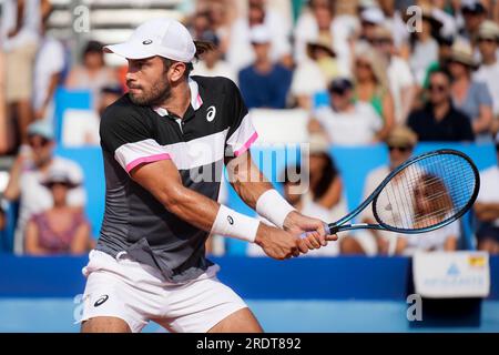 Bella, Francia. 22 luglio 2023. Borna Coric di Croazia durante la Hopman Cup 2023, ITF World Mixed Team Championships il 22 luglio 2023 al Nice Lawn Tennis Club di Nizza, Francia - foto Emilie Lohmann/OLLI Media/DPPI Credit: DPPI Media/Alamy Live News Foto Stock