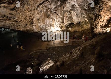 La magica grotta di Svoboda in Slovacchia Foto Stock