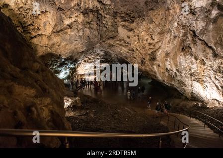La magica grotta di Svoboda in Slovacchia Foto Stock