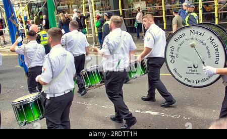 Glasgow, Scozia, Regno Unito 23 luglio 2023. Gli scioperi repubblicani del 1981 nel labirinto della prigione marciarono attraverso il centro. Credit Gerard Ferry/Alamy Live News Foto Stock