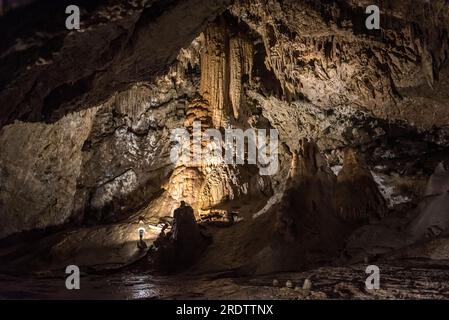 La magica grotta di Svoboda in Slovacchia Foto Stock
