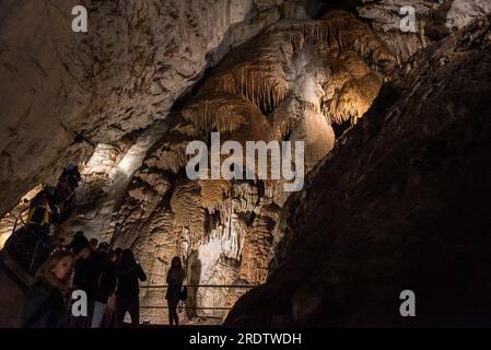 La magica grotta di Svoboda in Slovacchia Foto Stock