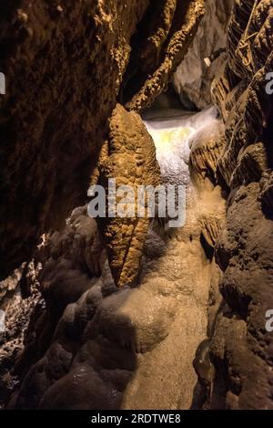 La magica grotta di Svoboda in Slovacchia Foto Stock