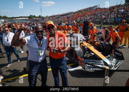 Mogyorod, Ungheria. 23 luglio 2023. CREWS Terry, attore americano, sulla griglia di partenza durante il Gran Premio d'Ungheria di Formula 1 Qatar Airways 2023, undicesimo round del Campionato Mondiale di Formula 1 2023 dal 21 al 23 luglio 2023 sull'Hungaroring, a Mogyorod, Ungheria - foto Florent Gooden/DPPI Credit: DPPI Media/Alamy Live News Foto Stock