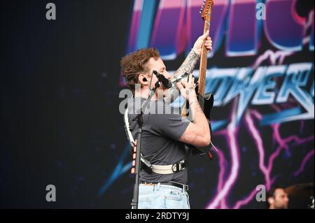 22 luglio 2023, Sheffield, South Yorkshire, U.K: McFly,Performing at Tramlines Festival,Sheffield , UK , 22.07.2023 (Credit Image: © Robin Burns/ZUMA Press Wire) SOLO PER USO EDITORIALE! Non per USO commerciale! Foto Stock