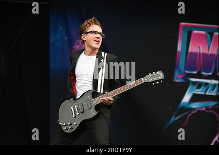 22 luglio 2023, Sheffield, South Yorkshire, U.K: McFly,Performing at Tramlines Festival,Sheffield , UK , 22.07.2023 (Credit Image: © Robin Burns/ZUMA Press Wire) SOLO PER USO EDITORIALE! Non per USO commerciale! Foto Stock