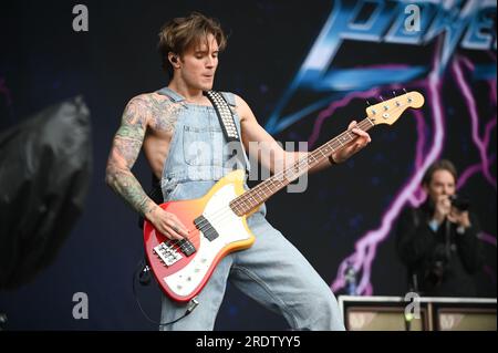 22 luglio 2023, Sheffield, South Yorkshire, U.K: McFly,Performing at Tramlines Festival,Sheffield , UK , 22.07.2023 (Credit Image: © Robin Burns/ZUMA Press Wire) SOLO PER USO EDITORIALE! Non per USO commerciale! Foto Stock