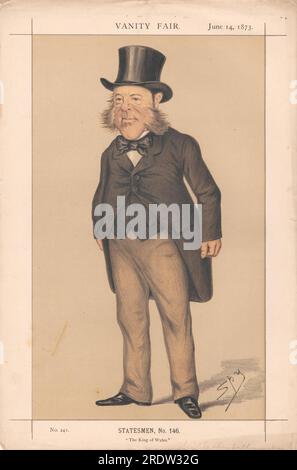 Vanity Fair - uomini d'affari e Empire Builders. Statesmne no.146 "il re del Galles, Sir Watkins Williams-Wynn". 14 giugno 1873 1873 di Leslie Ward Foto Stock