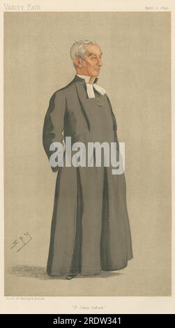 Vanity Fair: Insegnanti e direttori; 'St. John, Oxford, il presidente di St. John's College, Oxford, Dr. J. Bellamy, 1 aprile 1893 1893 di Leslie Ward Foto Stock