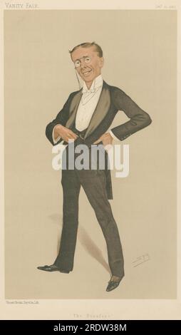 Vanity Fair: Theatre; 'The Pinafore', Mr. George Grossmith, 21 gennaio 1888 1888 di Leslie Ward Foto Stock