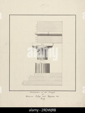No. 10 architettura del Tempio di Minerva Polias e Nettuno il Re di James Bruce Foto Stock