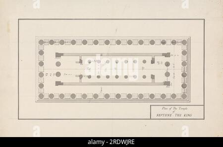 Piano del Tempio di Nettuno il Re di James Bruce Foto Stock