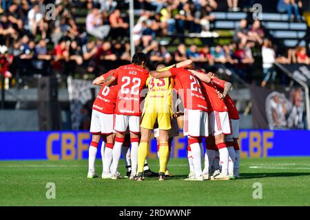 Braganza Paulista (SP), 23 luglio - calcio/RB BRAGANTINO-INTERNACIONAL - squadra dell'INTERNACIONAL - partita tra RB Bragantino x Internacional, valida per il sedicesimo del Campionato brasiliano, tenutosi allo stadio Nabi Abi Chedid, città della cowntry di São Paolo, domenica pomeriggio 23. Foto Stock