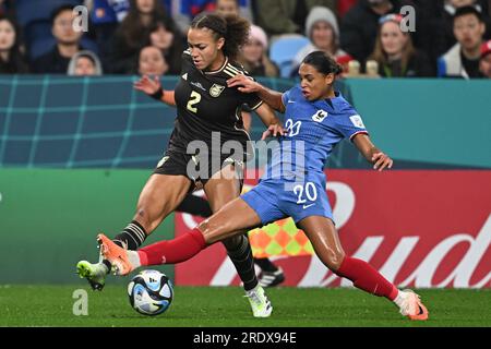 Sydney, Australia. 23 luglio 2023. Sydney, Australia. 23 luglio 2023. La partita del gruppo F della Coppa del mondo femminile 2023 tra Francia e Giamaica al Sydney Football Stadium. Crediti: Meng Gao/Alamy Live News Foto Stock