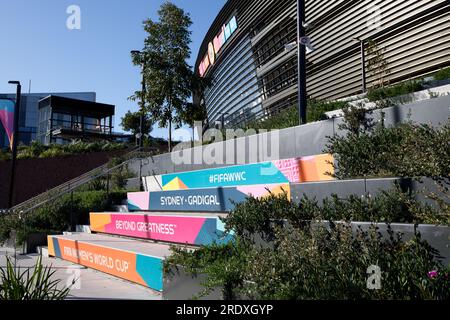 Sydney, Australia. 23 luglio 2023. Una visione generale dell'esterno del Sydney Football Stadium prima della Coppa del mondo femminile FIFA 2023 tra Francia e Giamaica al Sydney Football Stadium il 23 luglio 2023 a Sydney, Australia Credit: IOIO IMAGES/Alamy Live News Foto Stock