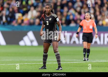 Sydney, Australia. 23 luglio 2023. Vyan Sampson della Giamaica guarda la scena durante la Coppa del mondo femminile FIFA 2023 tra Francia e Giamaica al Sydney Football Stadium il 23 luglio 2023 a Sydney, Australia Credit: IOIO IMAGES/Alamy Live News Foto Stock