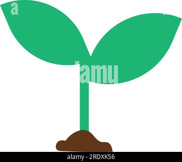 Icona dell'impianto Sprout Clipart design template Vector Isolated Illustrazione Vettoriale