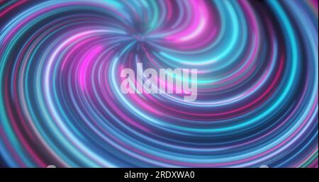 Astratto viola e blu multicolori luminosi linee vorticose e luminose sfondo astratto. Foto Stock